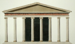 architectural print, columns