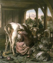 genre print, milkmaid