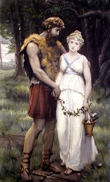 Parthenia, large hand coloured print