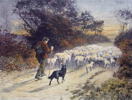 Nearing Home, after dicksee