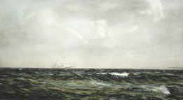 Homeward Bound, clipper at sea etching