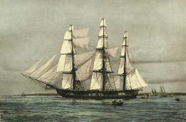 USS Constitution etching