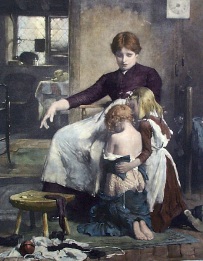 decorative print of Children Praying