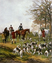 Presenting the Brush, fox hunting print
