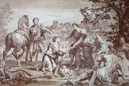 Romulus & Remus, large sepia print