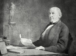 gladstone portrait, etching