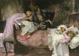 large print of children at christmas
