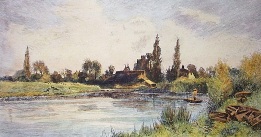 On the Thames, decorative print