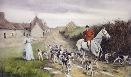 Morning Greeting, fox hunting print