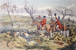 Breaking Cover, fox hunting print