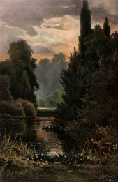 hand coloured print of Kew Gardens, surrey