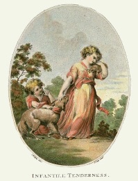 print of children with animals