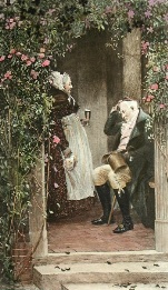 hand coloured victorian print