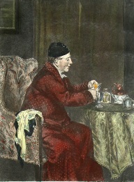 The Night Cap, hand coloured etching