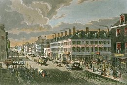 fine art engraving of broadway in 1834
