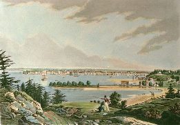 fine art engraving of brooklyn in 1822