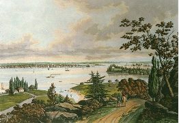 fine art engraving, new york, 1822 from Weehawken