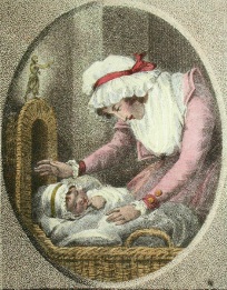 Parental Fondness, small oval print