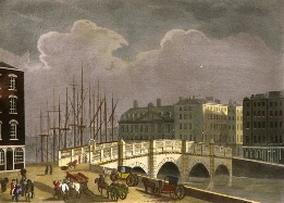 hand colored print of dublin