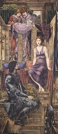 King Cophetua, large hand colored burne-jones print