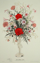 September Glow, flower print
