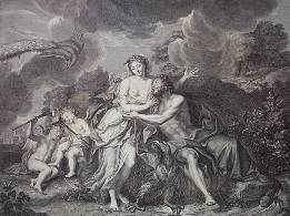 Jupiter & Juno, sepia etching