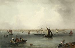 large engraving of boston