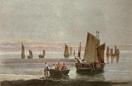Calm, marine scene after david cox
