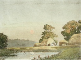 Morning, rural landscape