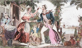 The Sailors Return, genre etching