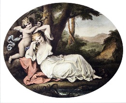 Cupid Binding Aglaia, mythology