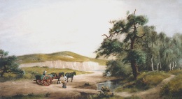 Gossip By The Way, rural scene