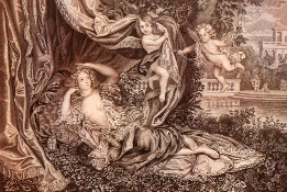 Venus and Cupid, sepia print
