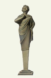 engraving of classical male sculpture