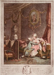 hand coloured french engraving