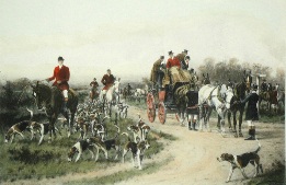 hand coloured print, Meet at the Crossroads