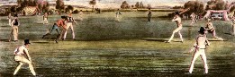 cricket match engraving