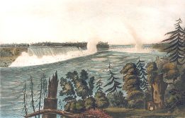 engraving of niagara falls