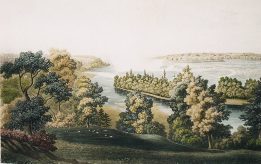 fine art engraving of niagara falls