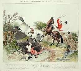 humorous fox hunting print