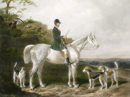 Will Long on Bertha, huntsman on horse