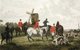 The Meet, fox hunting print