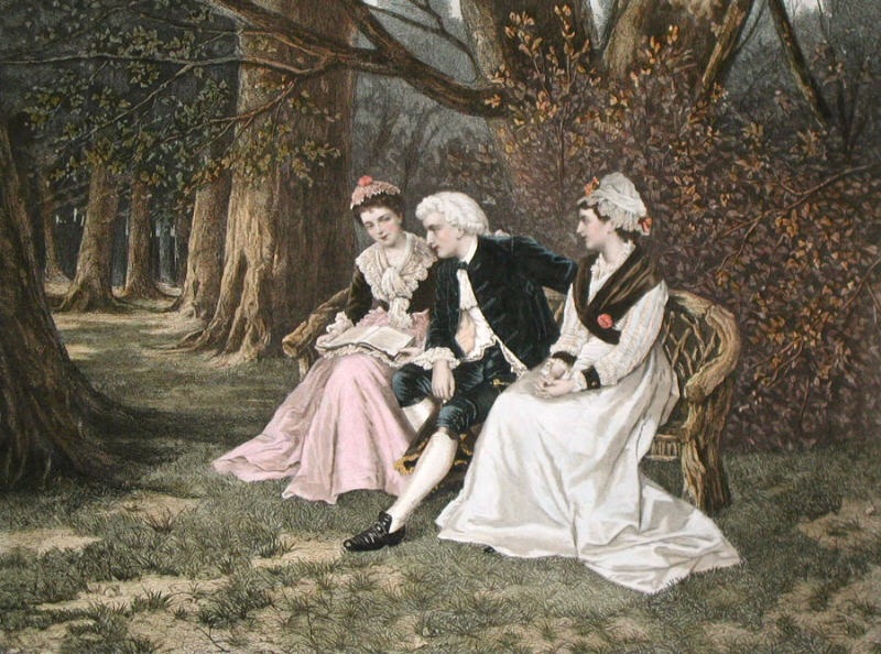 Romance genre. Картины художника Оливер Уильям William Oliver. William Oliver набор.