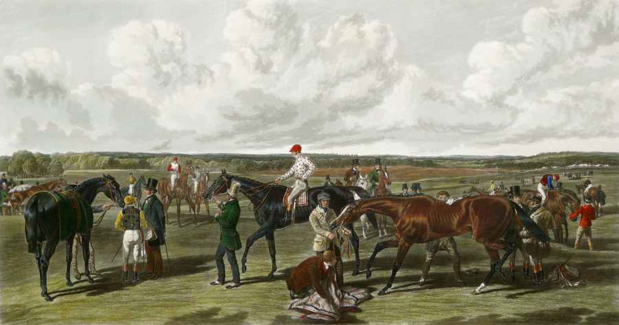 Saddling. (horse racing)