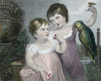 Girls With Parrot